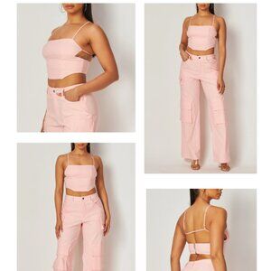 City Blush Cargo Set in Pink